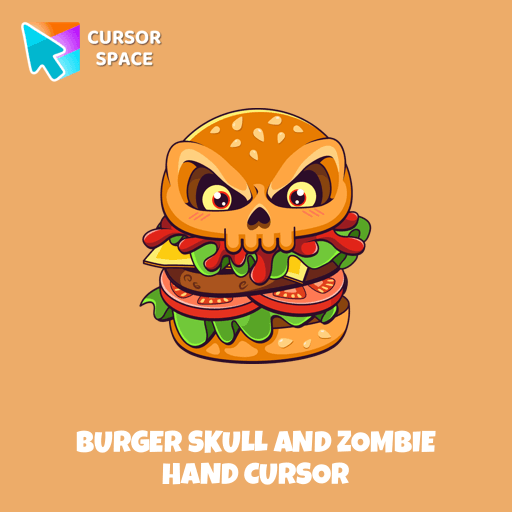Burger Skull and Zombie Hand cursor arrow cursor